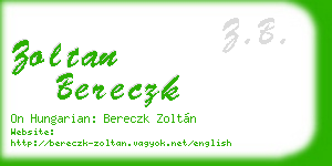 zoltan bereczk business card