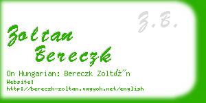 zoltan bereczk business card